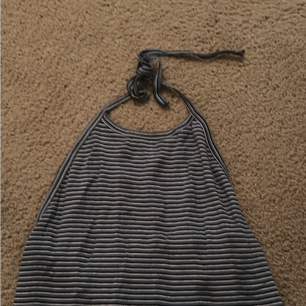 American Eagle Outfitters Gray Striped Tank Top